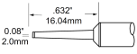 METCAL SCP-CHL20. Картридж-наконечник для MFR-H1, клин удлиненный 2.0х16.04мм