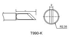 Atten T990-K. Картридж-наконечник для ST-909, ножевидный 4.7 мм