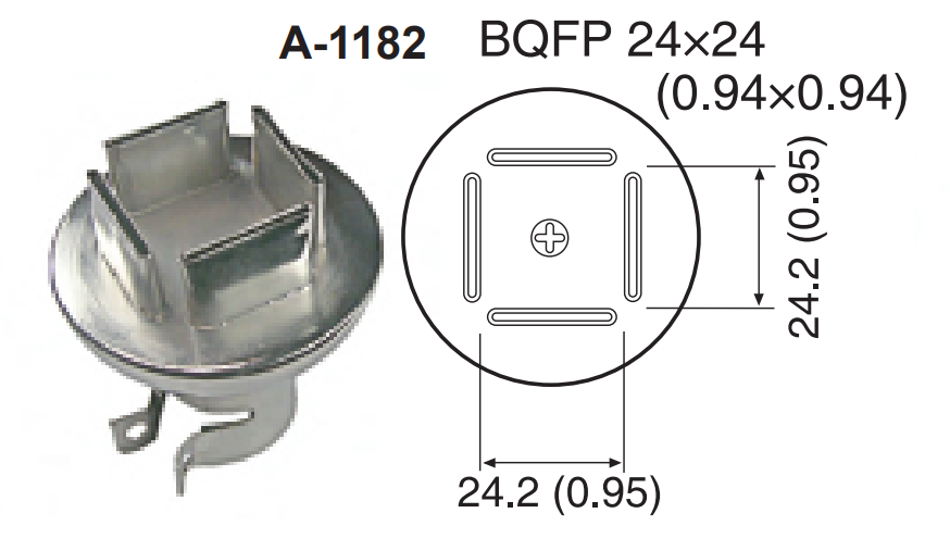 Atten A-1182 ROHS. Насадка-сопло A1182, BQFP 24x24мм