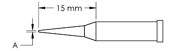 METCAL GT4-CN1502A. Наконечник GT4, конус, SHP, 0.2X15.0MM