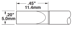 METCAL STTC-065. Картридж-наконечник для MX, клин 5.0х11.4мм