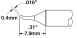 METCAL STTC-026. Картридж-наконечник для MX, конус изогнутый 30° 0.4х7.9мм