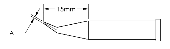 METCAL GT6-CN1505R. Наконечник GT6, конус изогн. RCH,0.5X15.0MM