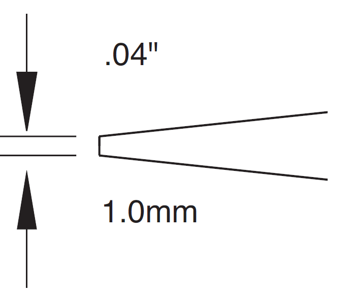 METCAL CVC-6CH2238A. Картридж-наконечник для СV/MX, клин 12°, 3.8х21.6мм (замена STTC-020)