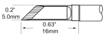 METCAL SCP-DRK50. Картридж-наконечник для MFR-H1, ножевидный 5.0х16мм