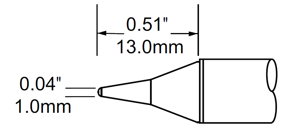 METCAL SCV-CNL10. Наконечник для PS900, конус 1.0х13мм