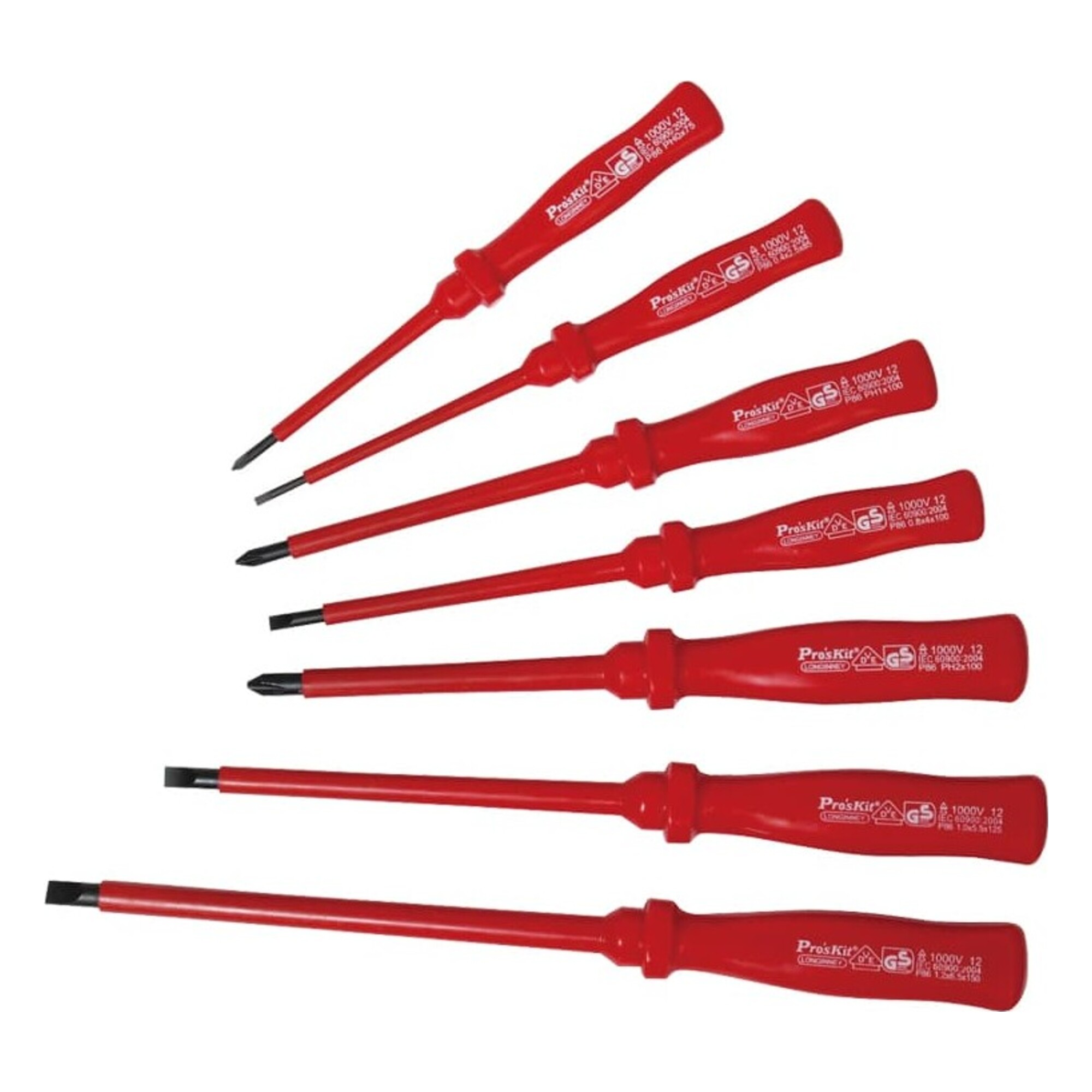 Набор отверток изолированных Pro'sKit 8PK-8100E