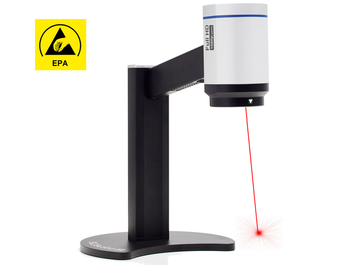 INSPECTIS HD-012-E-L. Видеомикроскоп INSPECTIS F30-E-L (1080p HD,зум 30x,РД 228мм,HDMI,штатив с подсветкой,ESD,лазерный ук