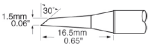 METCAL SCP-DRH15. Картридж-наконечник для MFR-H1, миниволна 1.5х16.5мм