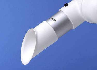 Alsident 1-7526-5. Раструб дымоприемника, трубка белая 75-250мм