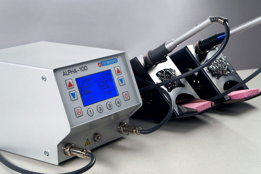 Термопро АЛЬФА102-М36А. Паяльная станция АЛЬФА102-М36А с двумя паяльниками 100Вт