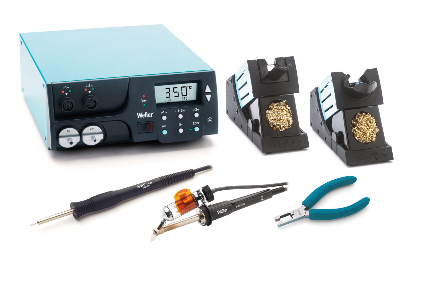 Weller T0053380870N. Паяльная станция Weller WR 2000ER, 300Вт, два канала (WR 2, WP 65, DSX 120) (замена T0053380899N)