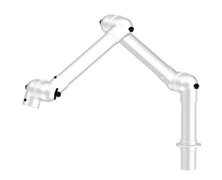 Alsident 75-5545-1-7-5. Дымоприемник 3- секционный 75-350-350-450мм антистатический настольный с химической устойчивостью (б