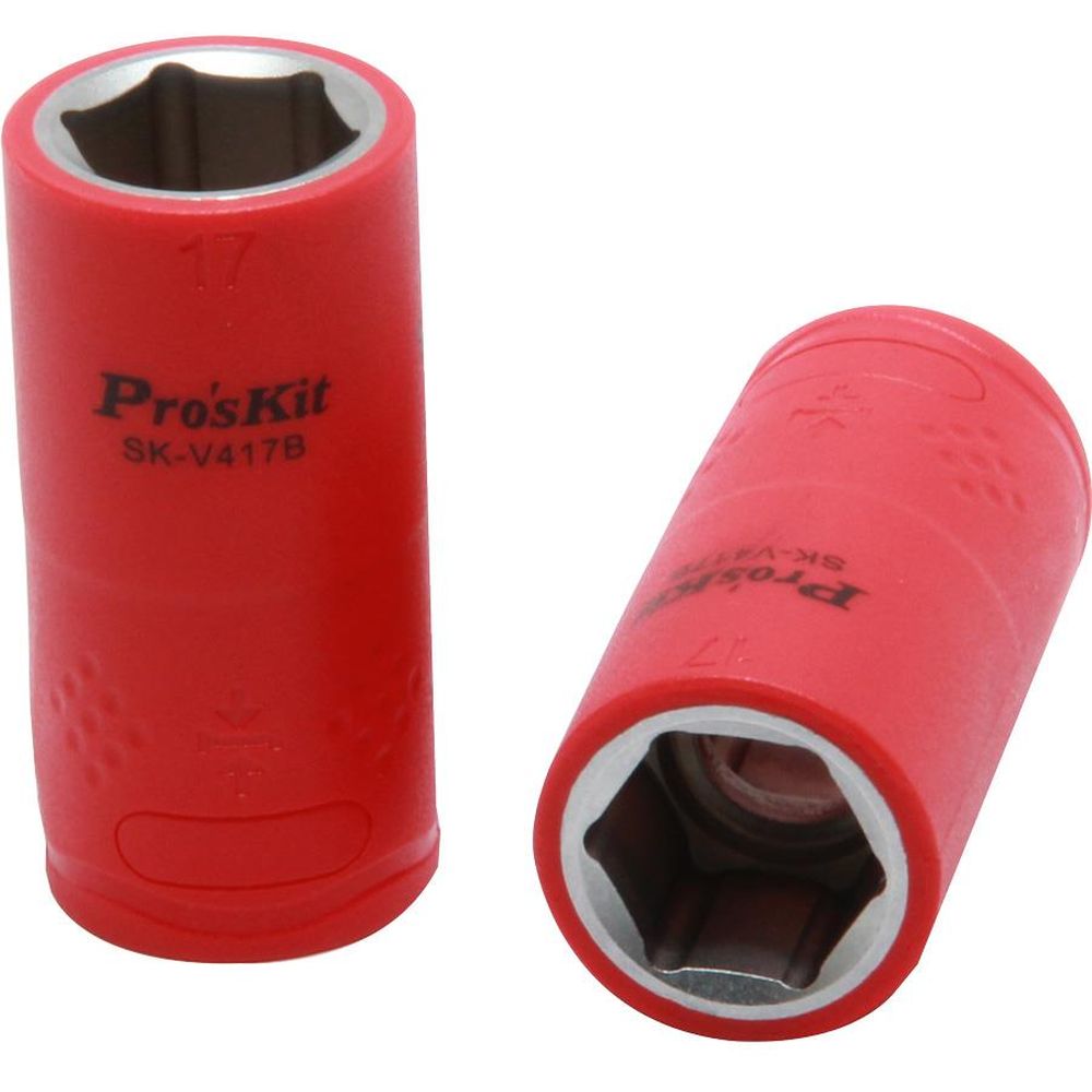 Изолированная 1/2" торцевая головка  Proskit SK-V417B 17 мм (1000 В - VDE)