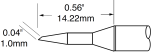 METCAL STP-BVL10. Картридж-наконечник для MFR-H1, срез 60°, 1.0х14.22мм