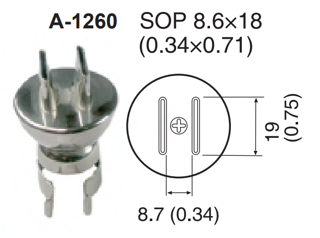 Atten A-1260 ROHS. Насадка-сопло A1260, SOP 8.6х18мм