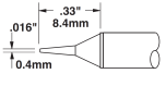 METCAL STTC-022. Картридж-наконечник для MX, конус 0.4х8.4мм