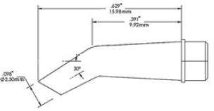 METCAL SMC-9HF3025S. Картридж-наконечник для СV/MX, миниволна с углублением 2.5мм (замена SMTC-8183)