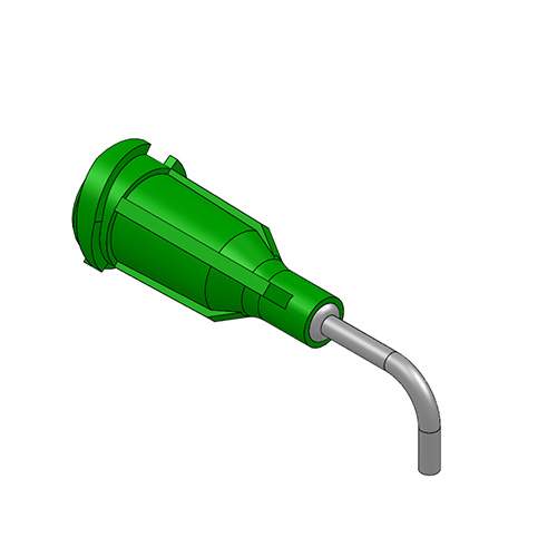 Techcon TE718050B90PK. Наконечник дозатора 18 G X 1/2" GREEN BENT 90 DEG(QTY=50)