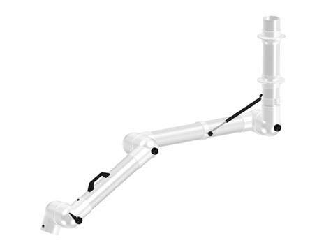 Alsident 100-4540-2-7-5. Дымоприемник 3-х секционный 100-4540-2-7-5 белый (без раструба)