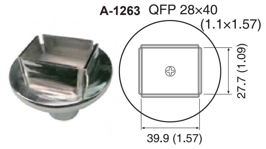 Atten A-1263 ROHS. Насадка-сопло A1263, QFP 28x40мм