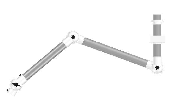 Alsident 50-8747-3-5. Дымоприемник 3- секционный 50-350-875-475мм белый потолочный (без раструба)