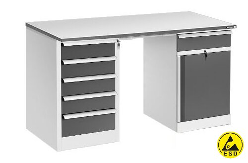 Стол рабочий КОНСТАНТ антистатический CP-18-7+ДР-05+ТМБ-02 ESD