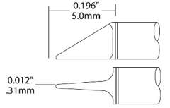 METCAL UFT-6PW3150S. Картриджи-наконечники для CV-UFT, нож, 0.31х5.0мм (комплект)