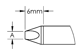 METCAL GTC-CH0060P. Картридж-наконечник GTC клин, PWR, 6.0X6.0MM, 60град