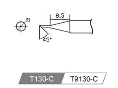 Atten T130-C. Картридж-наконечник для GT-Y130, косой срез 1.0х8.5мм, 45 град.