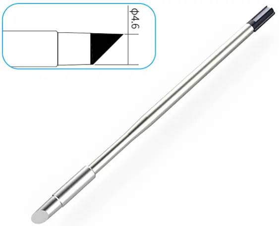 Atten T9130-4.6C. Картридж-наконечник для ST-1509, косой срез 4.6х10мм, 45 град.