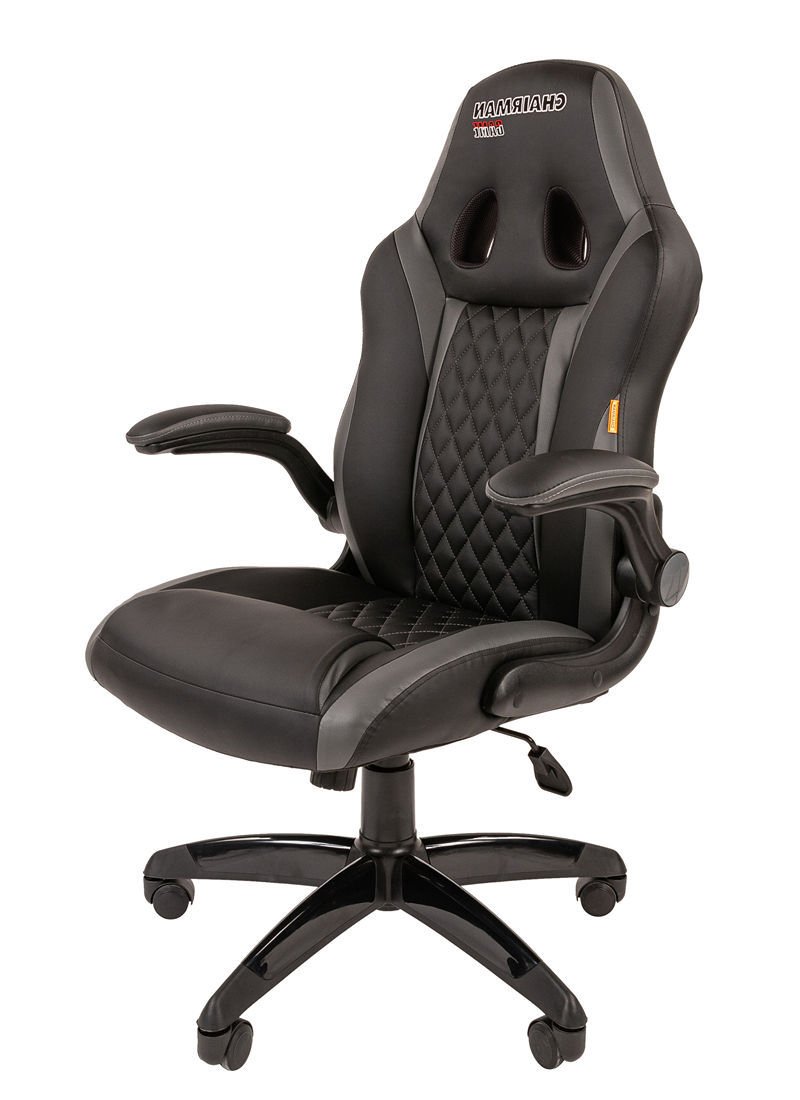 Геймерское кресло CHAIRMAN GAME 15, экокожа, черный/серый NEW