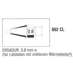 Ersa 0662CL. Ersa Entlötspitze für mittleren Wärmebedarf, 0,8mm