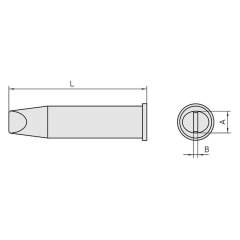 Жало паяльное XHT-E клиновидное 7,6x1,5 мм для WXP 200 - Weller 54480299
