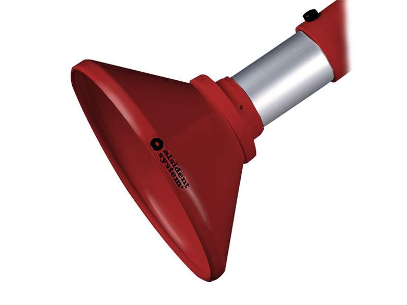 Alsident 1-5024-4. Раструб дымоприемника, воронка 50-200мм красный