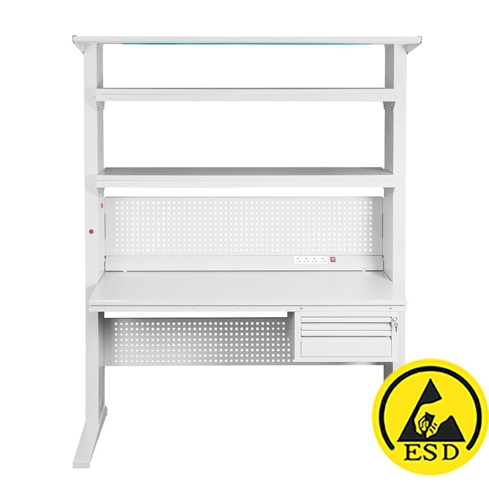 Антистатический рабочий стол ГМ Гамма ESD, 1800x700 мм, левый энергоболок