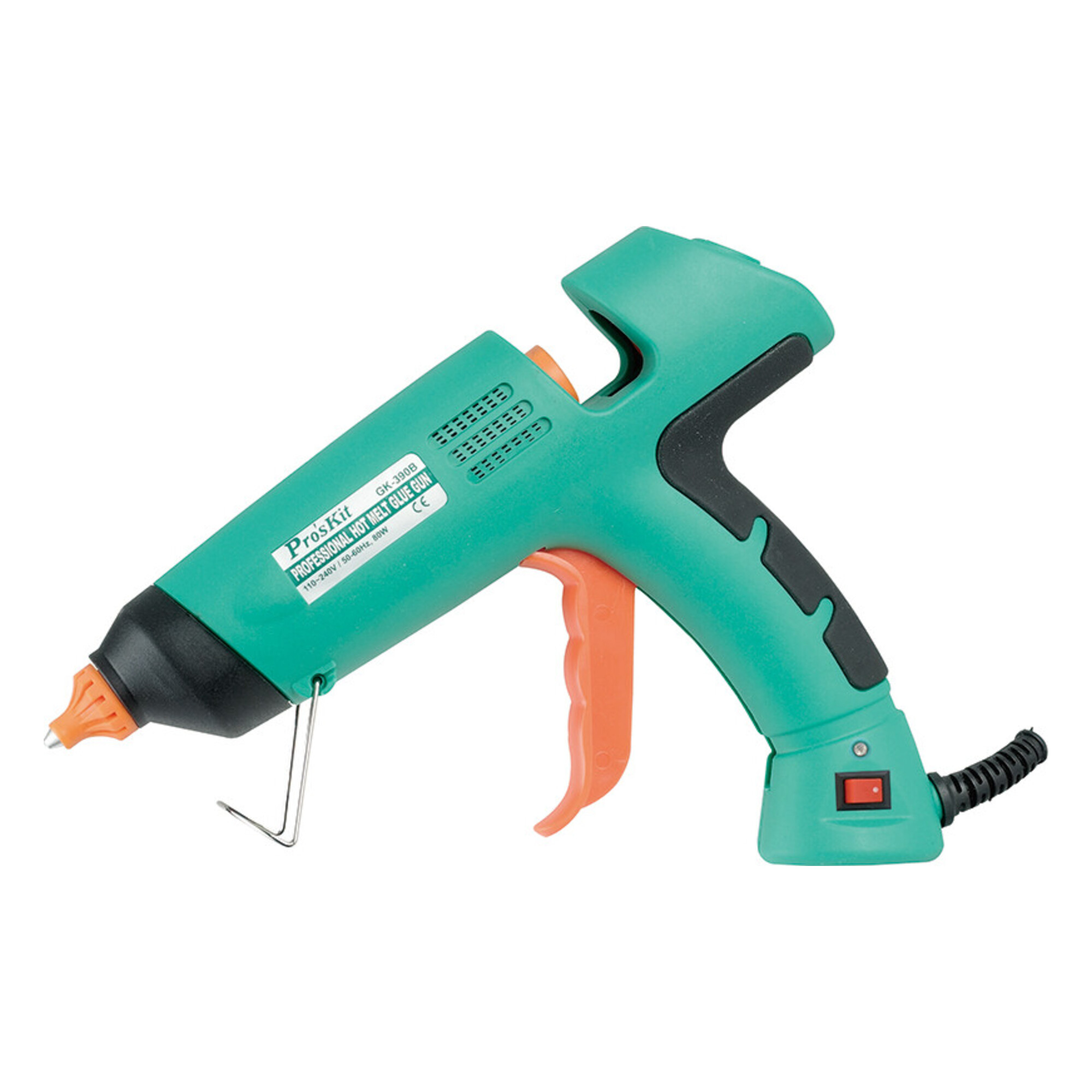 Клеевой пистолет профессиональный 220В/80Вт Pro'sKit GK-390B