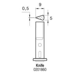 Наконечник JBC KNIFE (0201860) для SG1070 (ножевидный 9,0 х 0,5 мм)