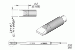 Картридж-наконечник клиновидный 2,9 × 0,7 мм для T210 - JBC C210-039