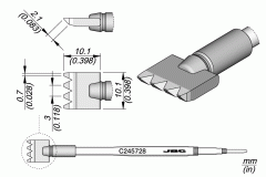 Картридж-наконечник лезвийный Multipad шириной 10,1 мм для T245 - JBC C245728