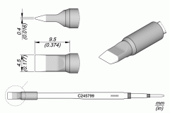 Жало-лезвие 4,5 мм серии C245 для T245 - JBC C245-799