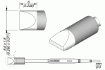 Жало паяльное долотообразное 6,6 x 1,8 мм усиленное C245E - JBC C245-968E