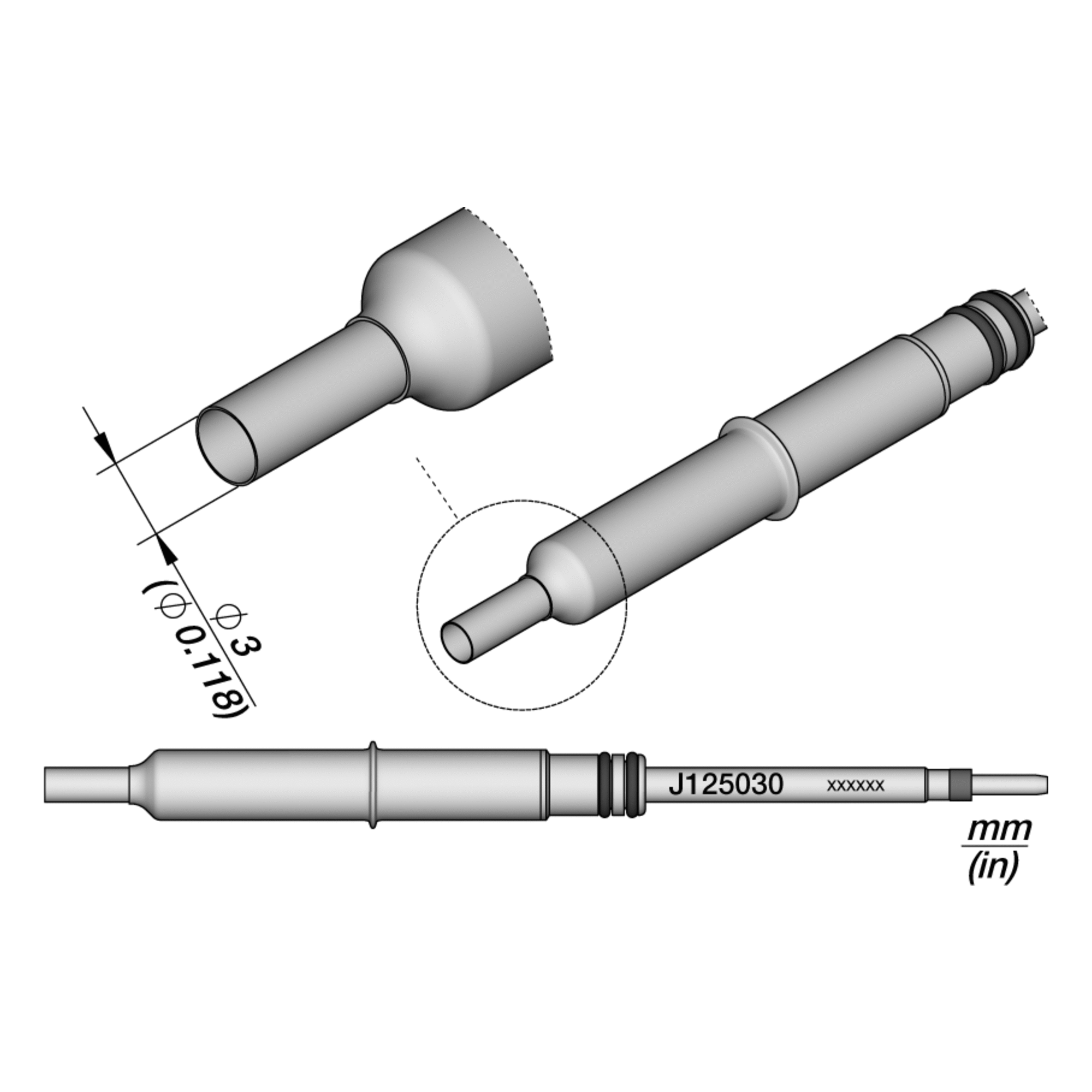 JBC J125-030. Картридж JNA 3.0MM