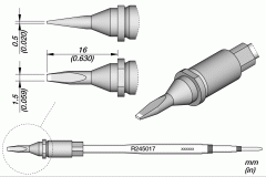 Жало паяльное R245 клиновидное 1,5x0,5 мм для автоматической пайки - JBC R245-017
