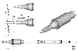Жало паяльное Twintip 6,2 x 1,8 мм для автоматической пайки - JBC R245-018