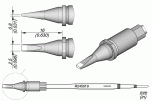 Жало R245 клиновидное 2,5x0,8 мм для автопайки TR245 - JBC R245-019