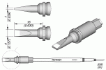 Жало паяльное долотообразное 4 x 1 мм для автоматической пайки - JBC R245-021
