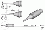 Жало паяльное R245 клиновидное с пазом 1,3x0,5 мм для автопайки - JBC R245-023