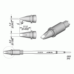 Картридж-наконечник лопатка 3,2 × 1,2 мм для роботизированных систем - JBC R245-038