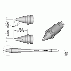 Картридж-наконечник лопатка 1,0 × 0,5 мм для роботизированных систем - JBC R245-039